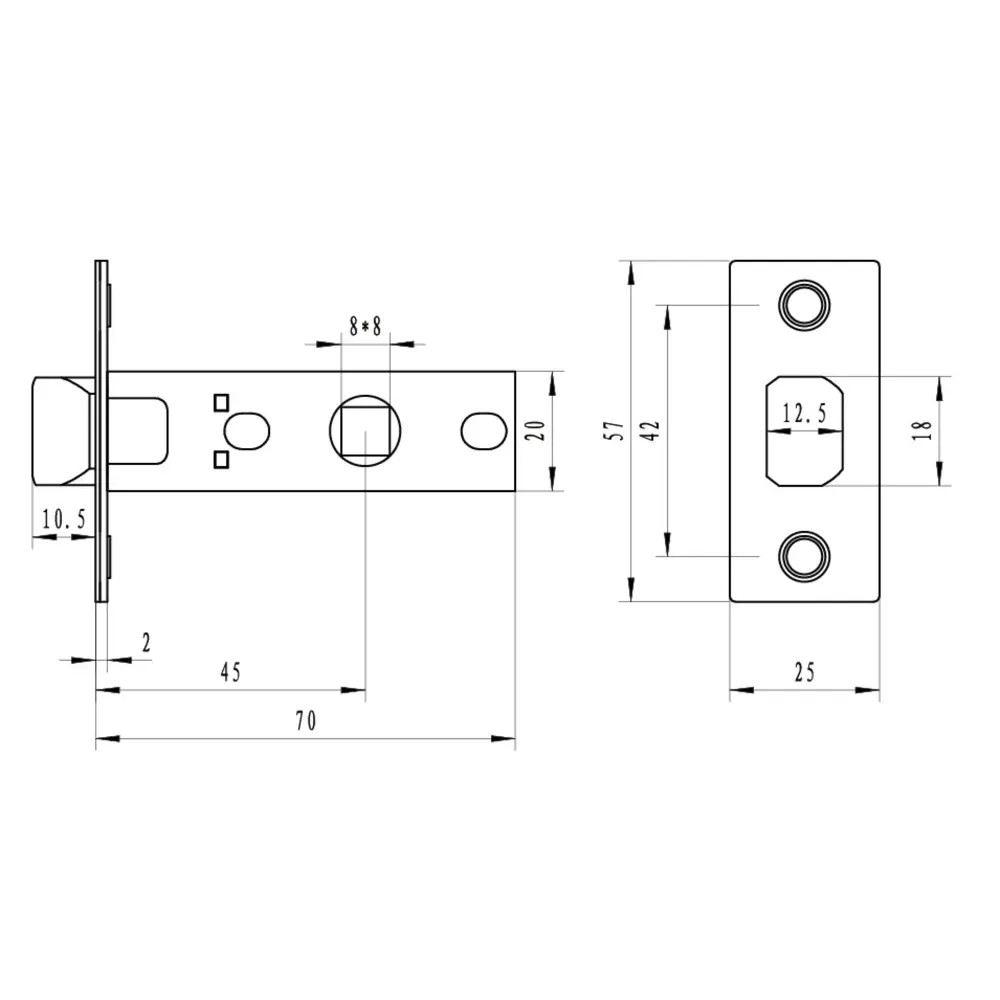 EDSON Межкомнатная защелка EDS-6-45 с бесшумным закрыванием 18745449 STLM-0012435 - Вид №4