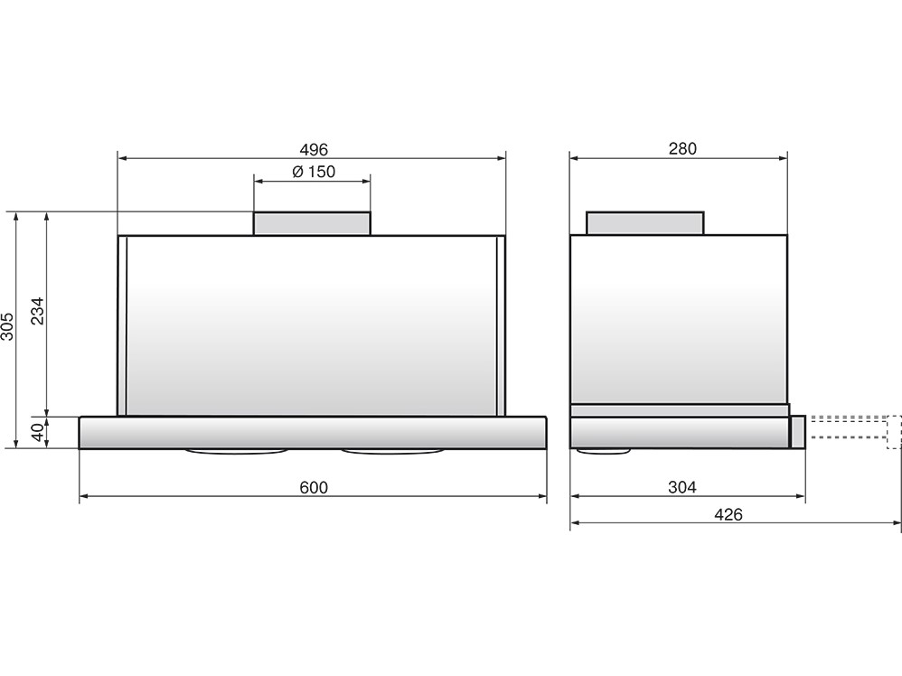 1183427 Вытяжка телескопическая ELIKOR Интегра S2 60Н-700-В2Д серебристый/серебристый STDN-0068072 - Вид №10