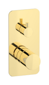 Внешние части встроенного в стену смесителя на 3 потребителя WE ARE IB rr312ii Pale Gold Brera