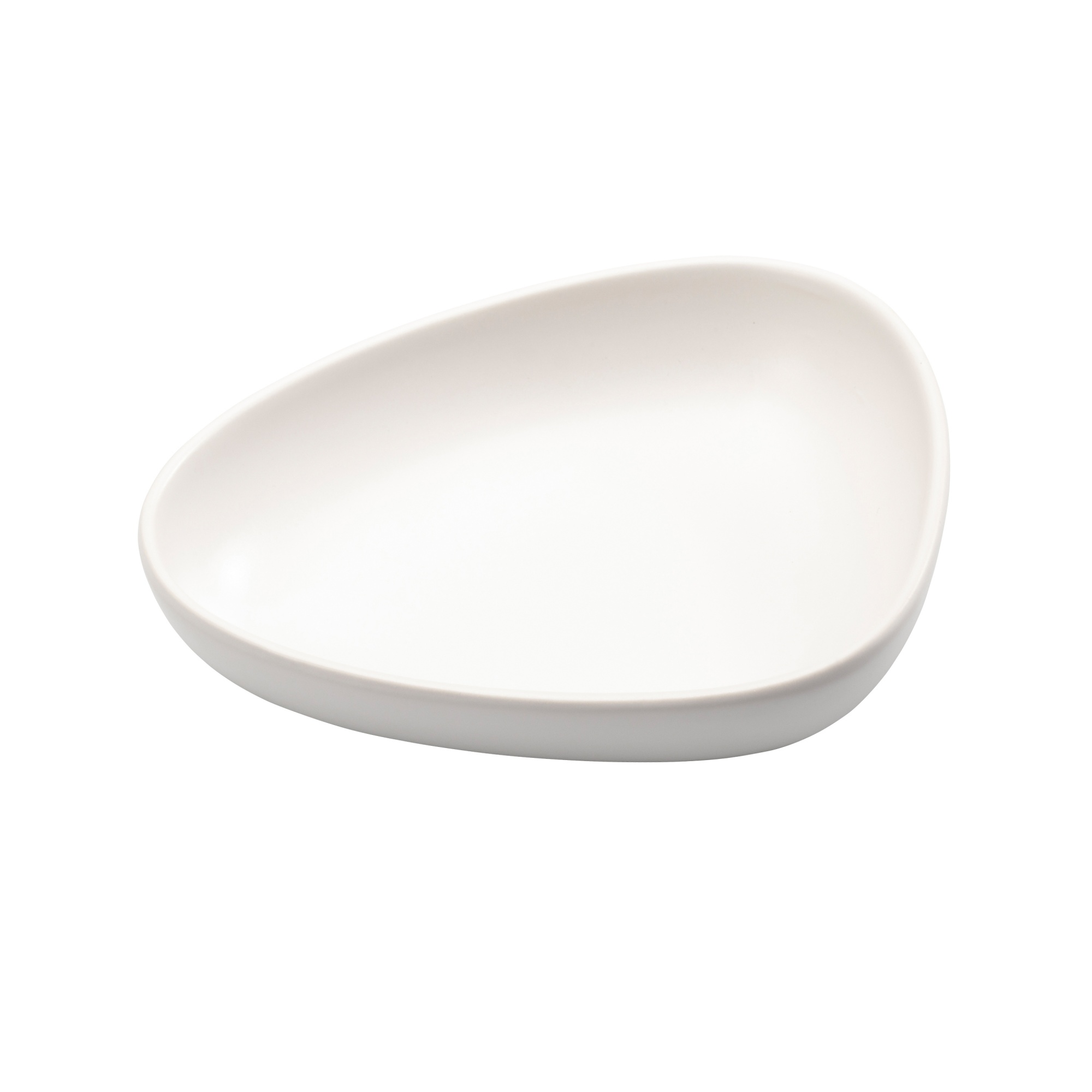 990177 Тарелка глубокая 1 шт (22х19х5см) каменная керамика, белая;LIND DNA 