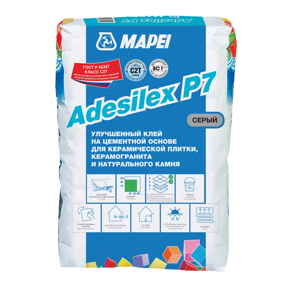 Клей для плитки Mapei Adesilex P7 25 кг STLM-2197489