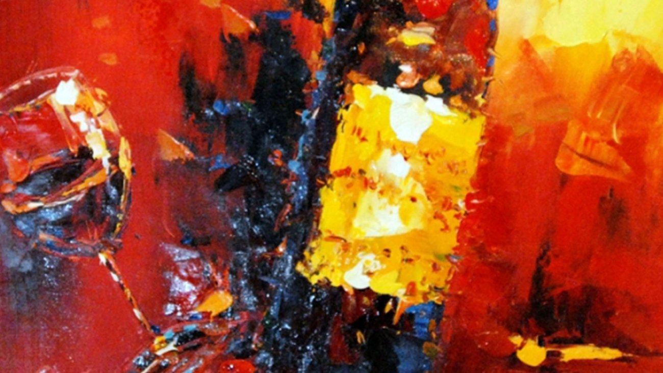 Картина на холсте 100х100 см "Пятница" EVENHOME КАРТИНЫ МАСЛОМ 129872 Желтый;красный  - Вид №2