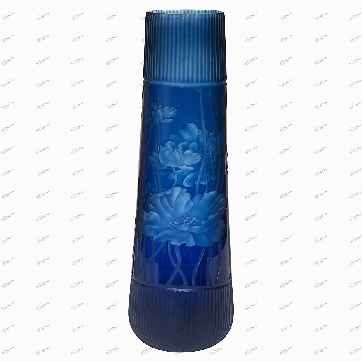 Ваза стеклянная синяя 50х14 см GARDA DECOR ДИЗАЙНЕРСКИЕ 033946 Синий 