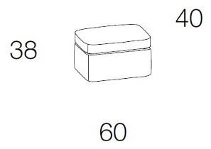 Caroti Квадратный пуф из ткани Via montenapoleone 2051  - Вид №2