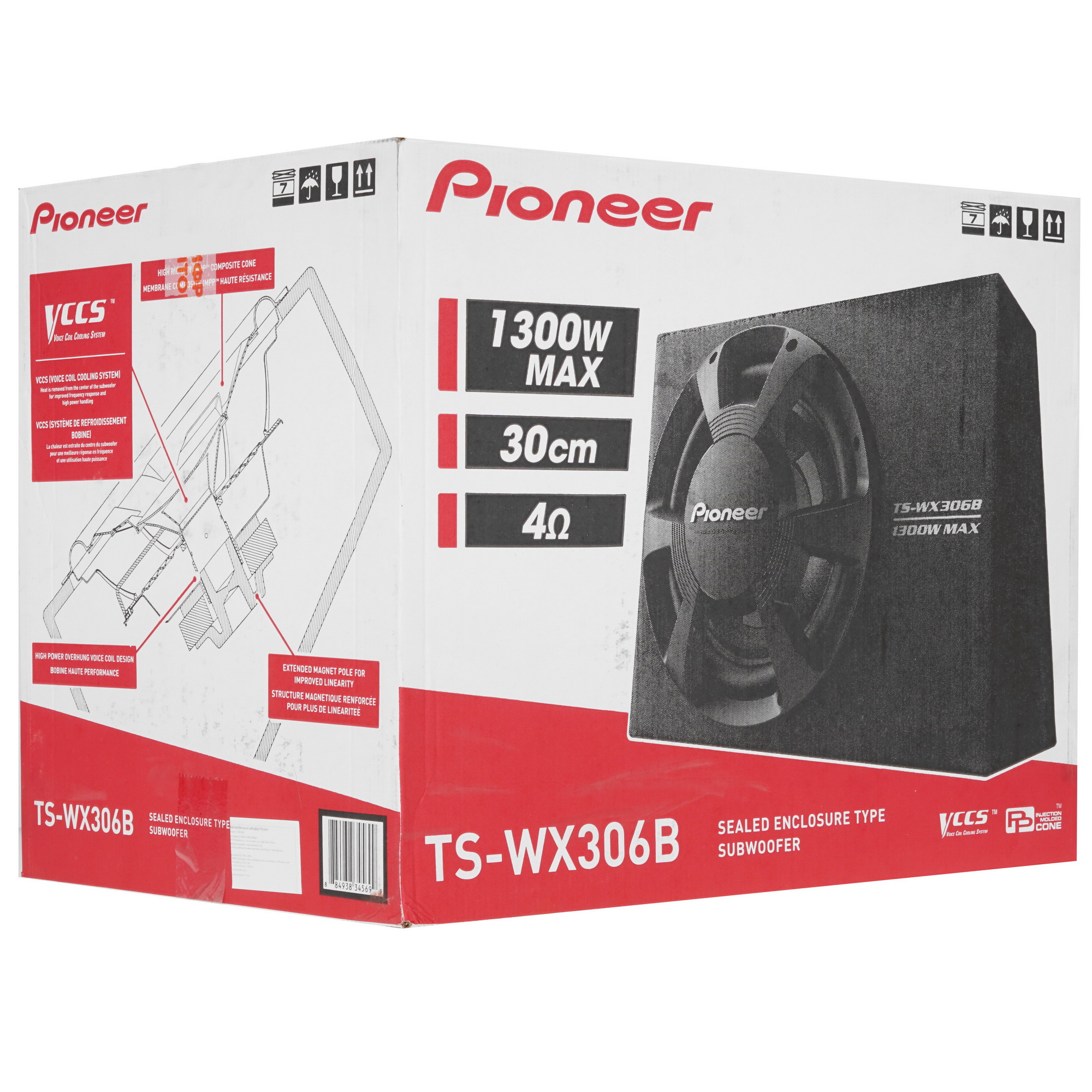 5095167 Автосабвуфер пассивный Pioneer TS-WX306B STDN-0120720 - Вид №8