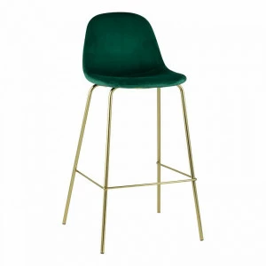 Стул барный со спинкой зеленый с золотыми ножками "Валенсия" STOOL GROUP  00-3881775 Зеленый