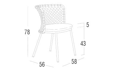 Плетеный садовый стул с полиэфирной веревкой Roberti Charme ARCH-00076774 - Вид №4