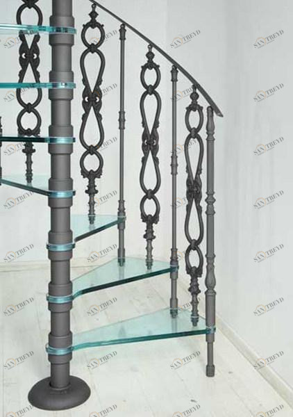 Modus Винтовая лестница из чугуна и стекла  2012 