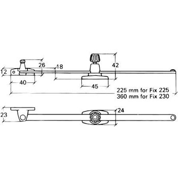 Ограничитель открывания оконный ASSA FIX-VI225 ASSA ABLOY LK01-492
