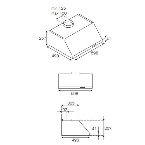 Встраиваемая вытяжка из нержавеющей стали со встроенным освещением Bertazzoni Professional ARCH-00145052 - Вид №2
