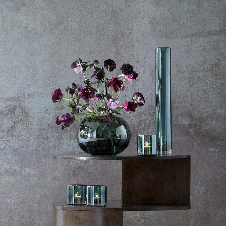 G1662-08-142 Подсвечник signature, epoque, 8,5 см, зеленый LSA International  - Вид №1