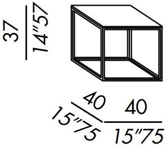 Meridiani Квадратный металлический журнальный столик Hardy sun-id-1406330 - Вид №8