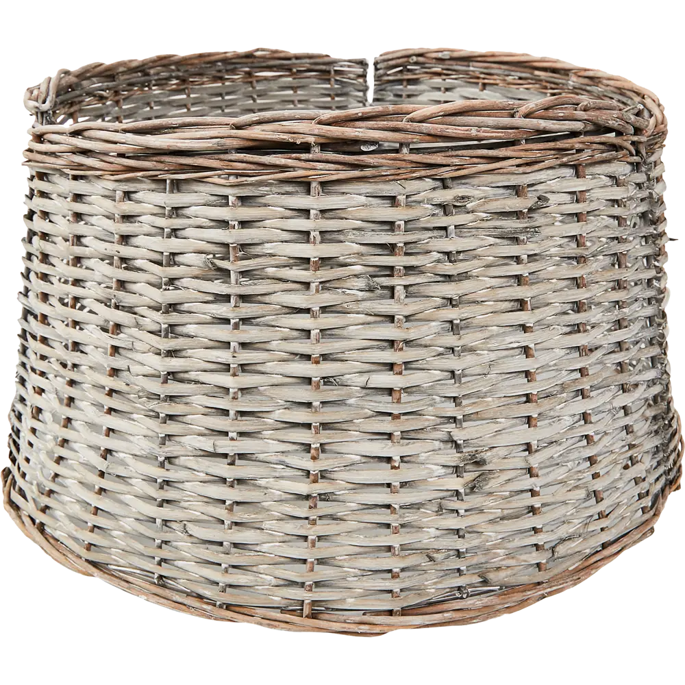 87038502 Корзина под елку серая ротанг D60см H28см STLM-1451293 Santreyd 