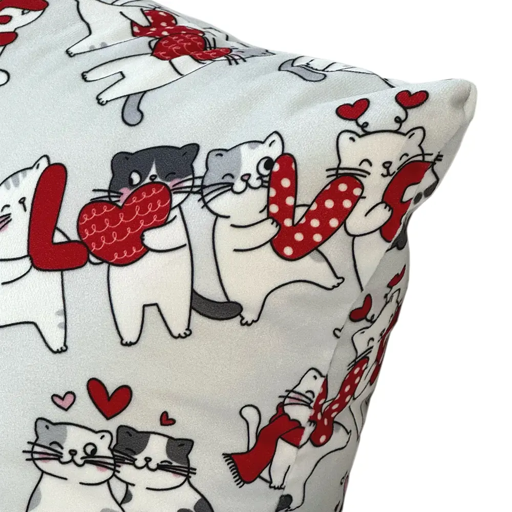 Подушка Котики 40x40 см цвет светло-серый SEASONS STLM-2140108 - Вид №2