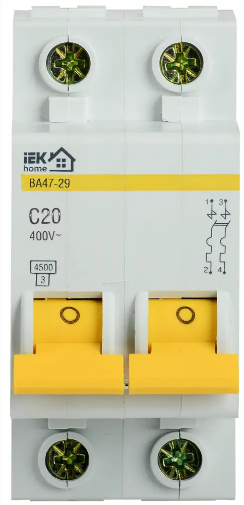 Автоматический выключатель IEK Home B A47-29 для надежной защиты электросети 82673531