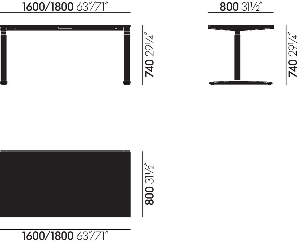 Множественный прямоугольный стол VITRA CDS ARCH-00096468 - Вид №100