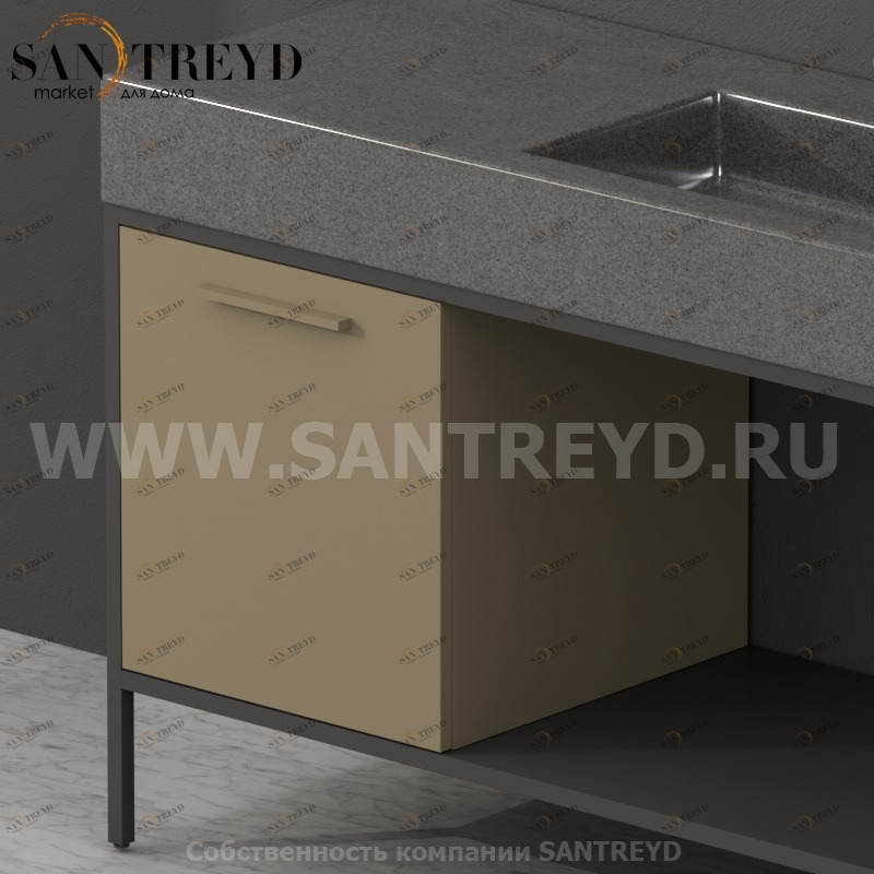 SS4548PA2 Тумба с открывающейся левой створкой (с 1 стеклянной полкой) Globo Ceramica Globo INCANTHO