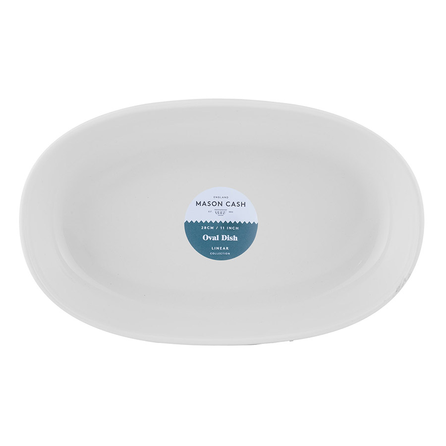 2002.138 Блюдо для запекания linear, 18х28 см, белое Mason Cash  - Вид №1