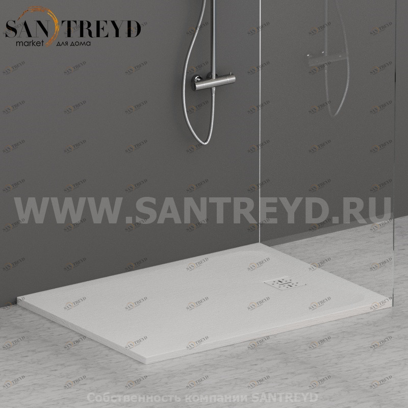 DR12090501 Душевой поддон 120х90 см цвет Белый бархат Globo DOCCIASMART Италия Ceramica Globo