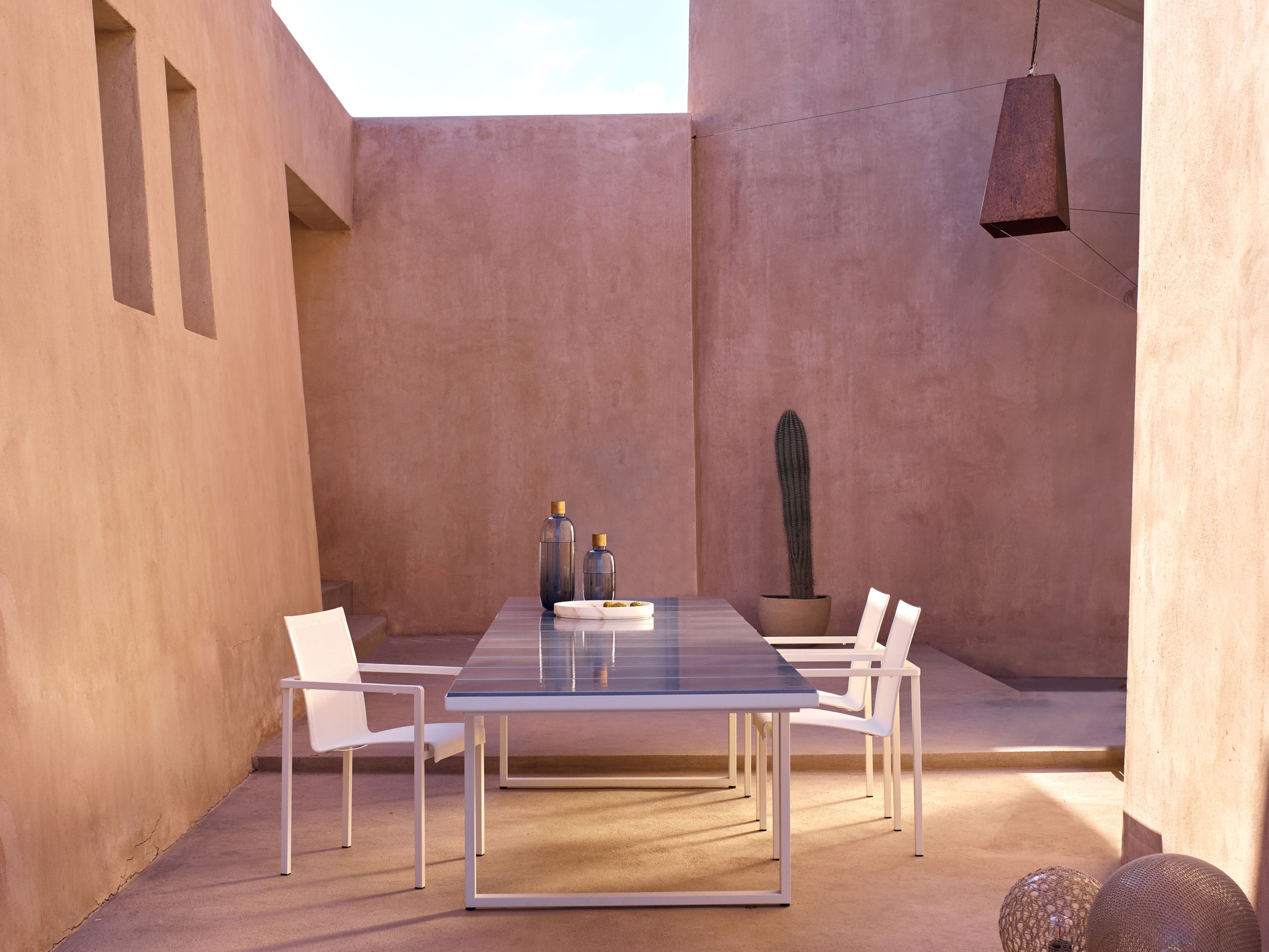 Прямоугольный садовый стол из лавового камня TRIBÙ NOX ARCH-00006417 - Вид №1