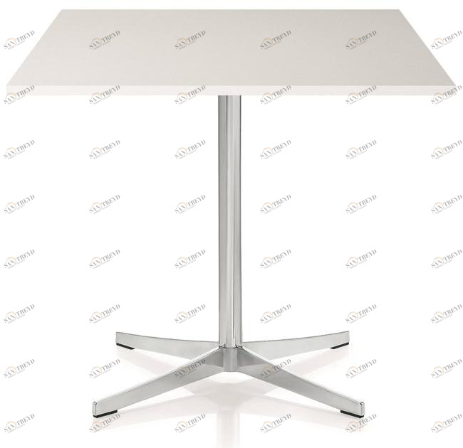ZÜCO Квадратный стол из МДФ и основание из хромированной стали Perillo tavola Pr 431