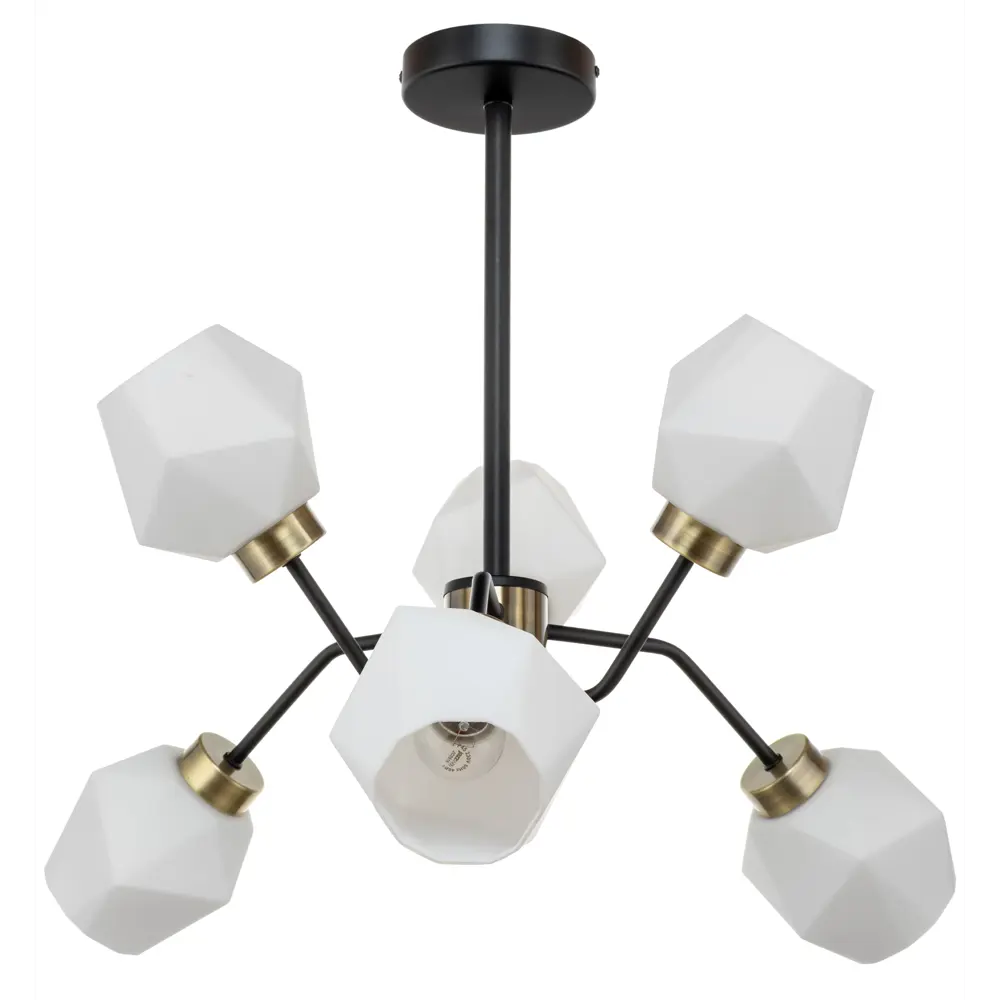 Люстра на штанге Lamplandia Geometry L1433, 6 ламп, 20 м², цвет черный STLM-2021432 - Вид №1
