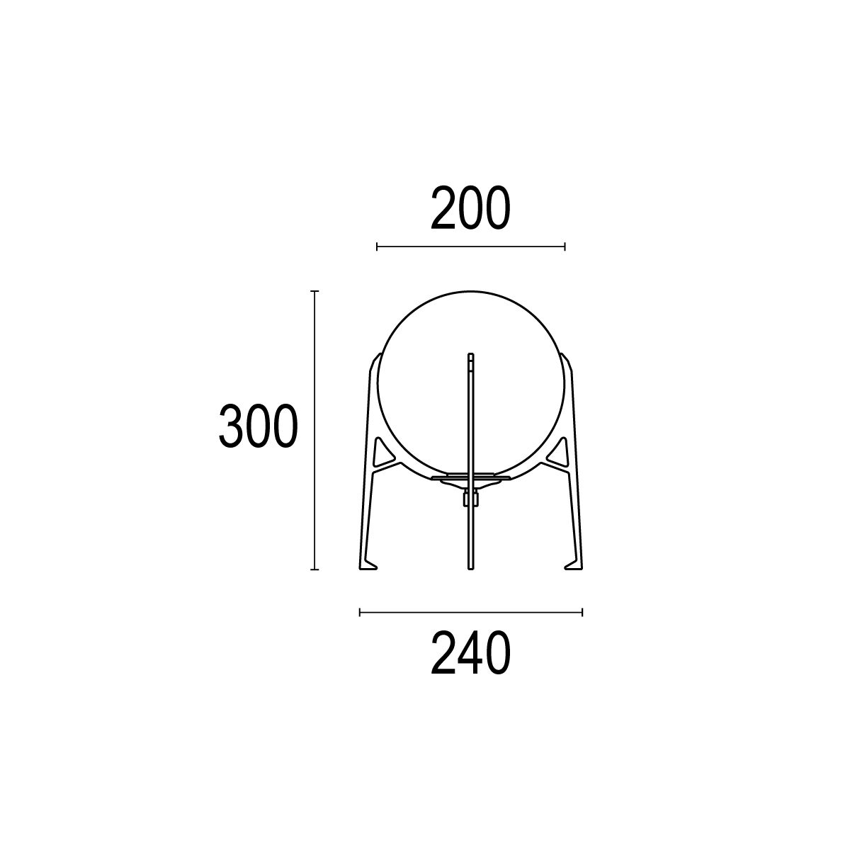 Настольная лампа из дутого стекла Ghidini Lighting LEM ARCH-00081033 - Вид №5