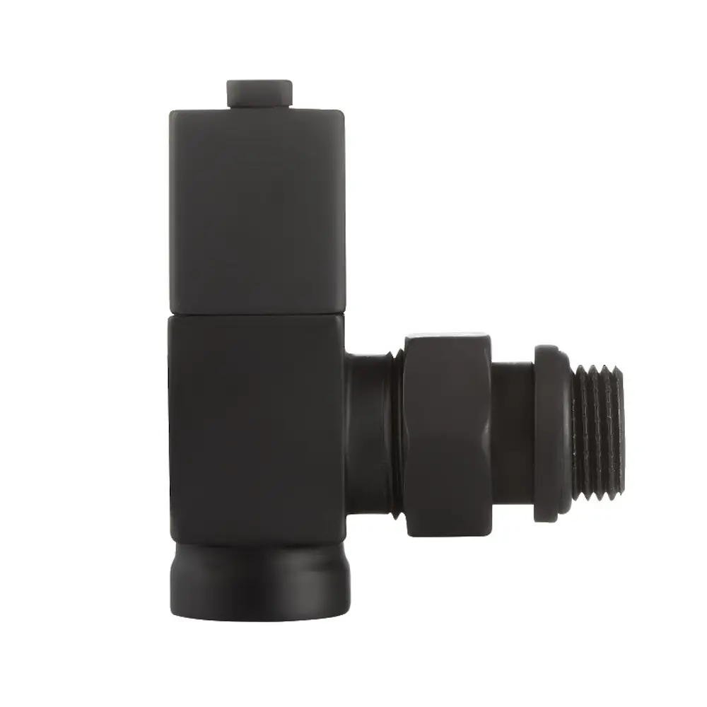 Набор вентилей для радиатора Royal Thermo Cube 1/2" угловой цвет черный STLM-2149779 - Вид №7