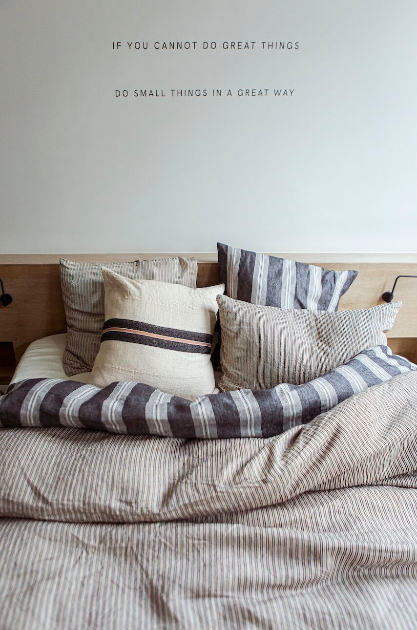 Льняная прямоугольная полосатая подушка Libeco Home San Gabriel Stripe ARCH-00072979 - Вид №2