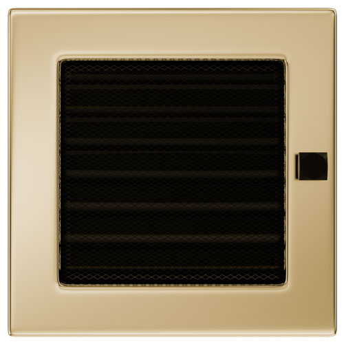 Вентиляционная решетка Kratki 17х17 с жалюзи (золото) 4138 - Вид №1