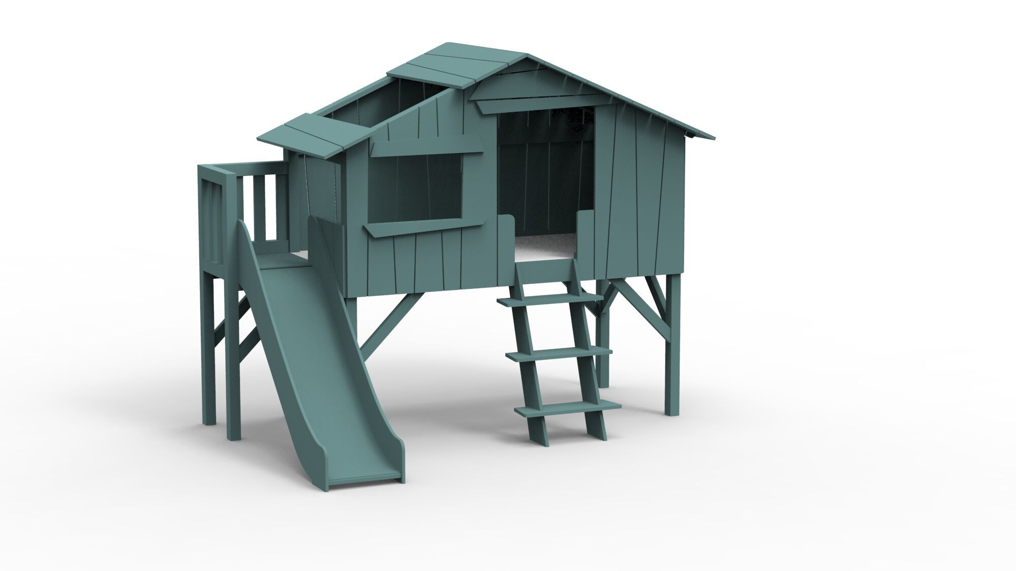 Кровать-чердак из МДФ с горкой и платформой Mathy by Bols TREEHOUSE BEDS &amp ARCH-00125739 - Вид №27