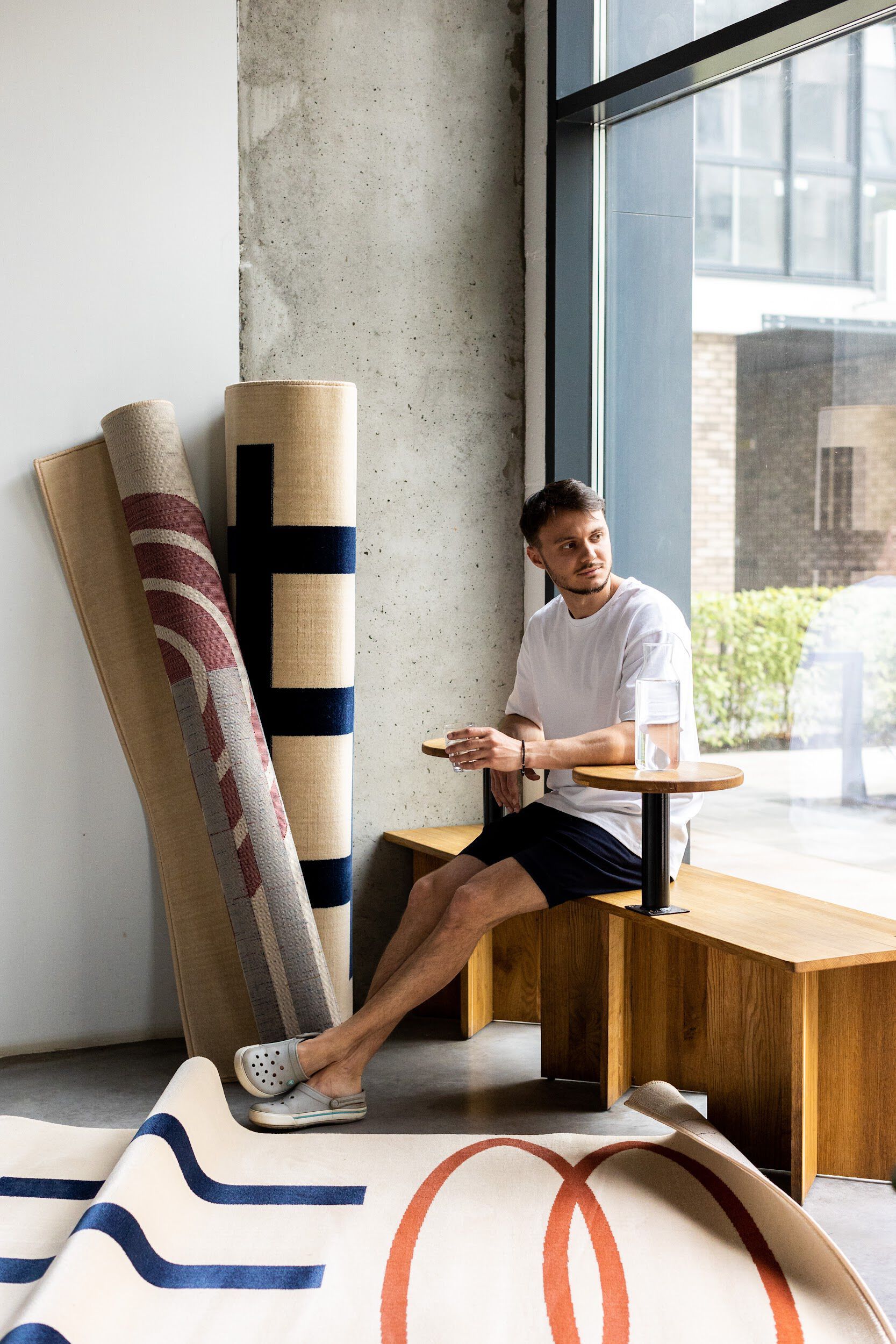 Прямоугольный ковер из полипропилена с геометрическим рисунком Shishka Project COMBINATION 1 ARCH-00020169