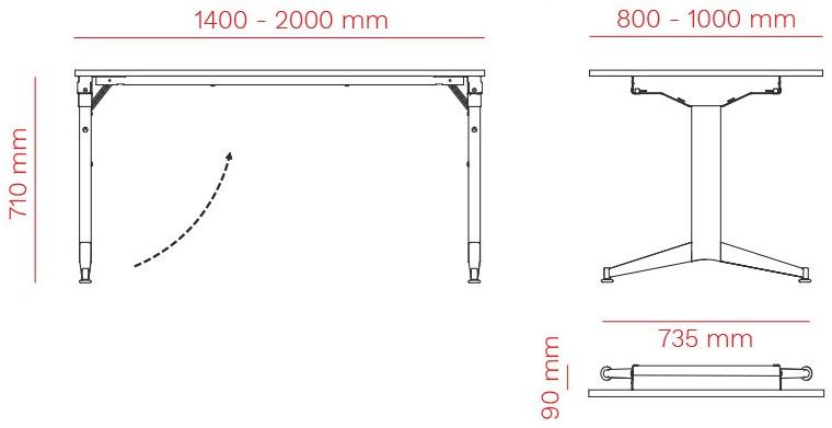 Mara Стол складной прямоугольный  215p  - Вид №5