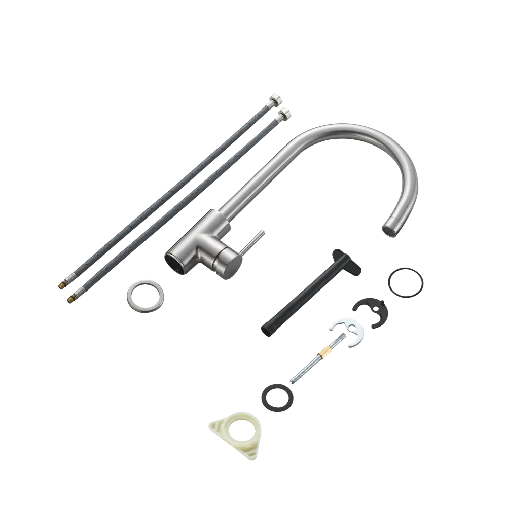 Смеситель кухонный Delinia Loa общая высота 38.6 см цвет никель матовый STLM-2067561 - Вид №5