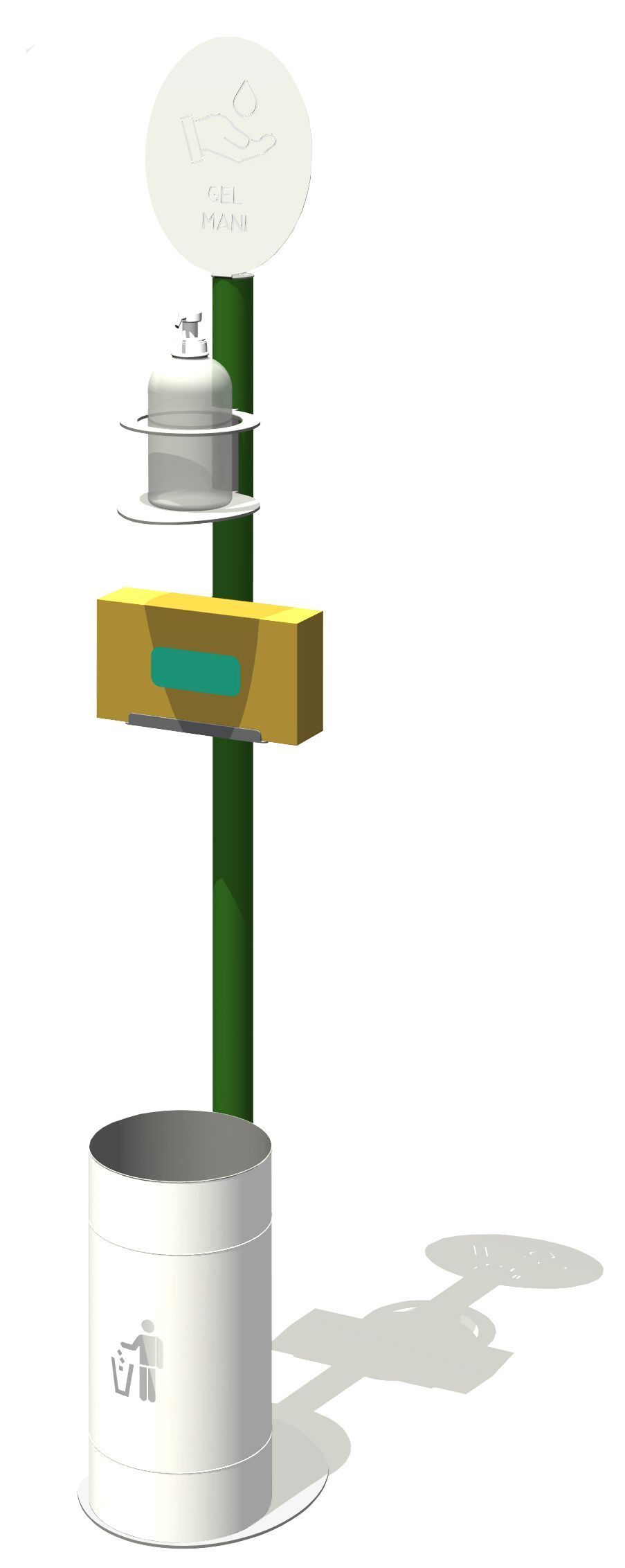 Металлический дезинфицирующий дозатор геля CITYSì SANISTAND LINDO ARCH-00096362 - Вид №11