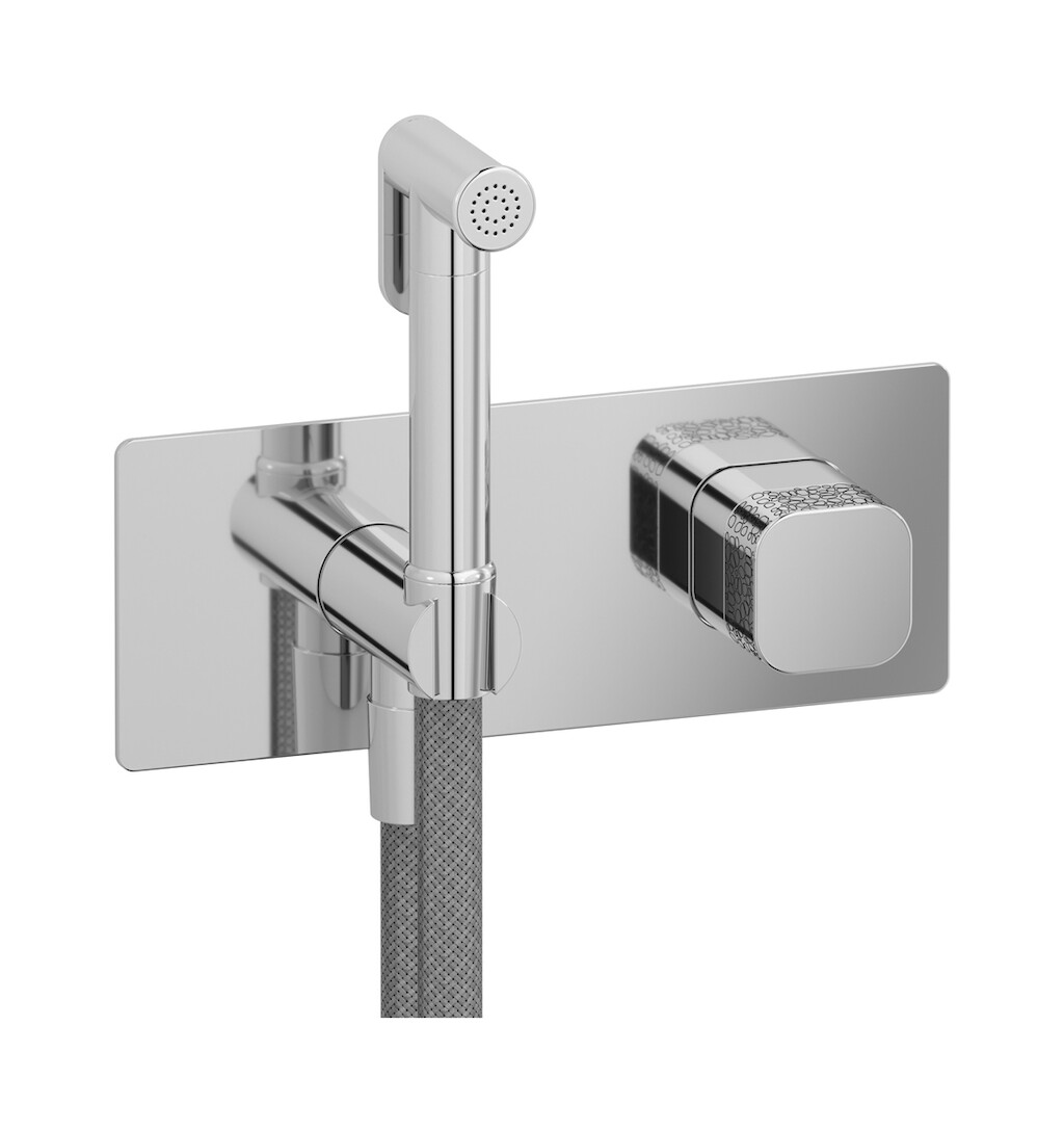 Внешние части гигенического душа со смесителем. WE ARE IB eo706cc_2 Chrome Elio