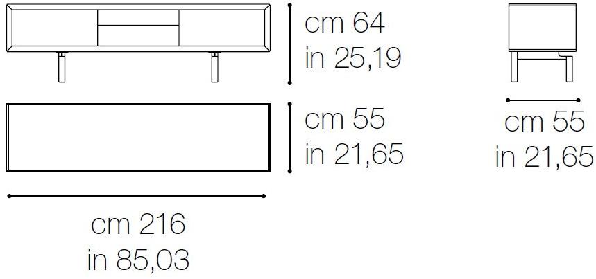 Grilli Низкая тумба под телевизор Quadro 772201 - Вид №5