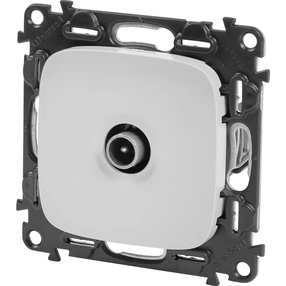 Розетка ТВ Valena ALLURE c топологией "звезда" 0-2400 МГц С лицевой панелью Белая legrand STLM-2066711 - Вид №1