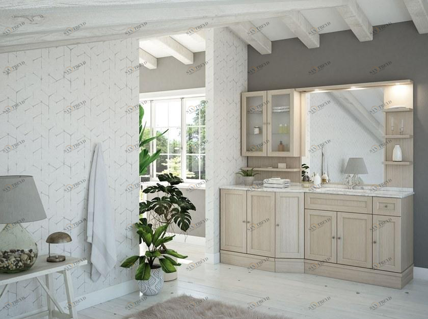 LEGNOBAGNO Мебель для умывальника из дуба напольная с зеркалом Retrò RETRO sun-id-1432495