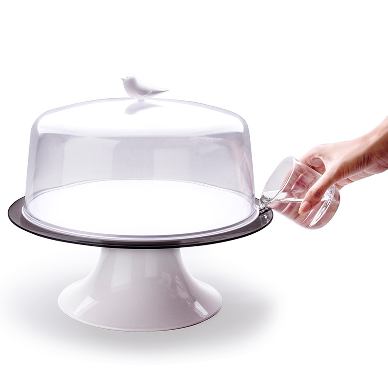 QL10189-WH Тортовница sparrow белая Qualy  - Вид №1