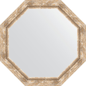 BY 7319 Зеркало в багетной раме - прованс с плетением 70 mm EVOFORM Octagon