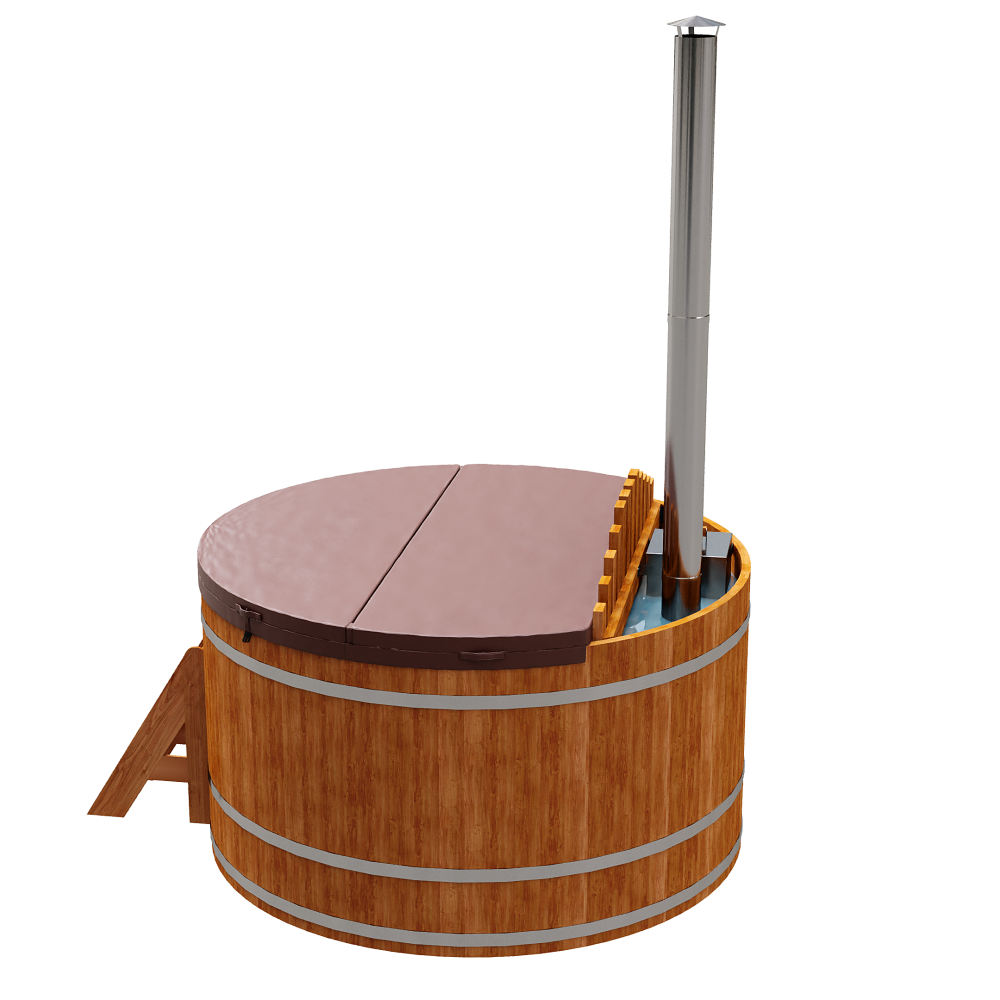 2111 Фурако из кедра D=1.8 с внутренней печкой. Высота 1,0м. Исполнение "Сращенная". Alyarus  - Вид №4