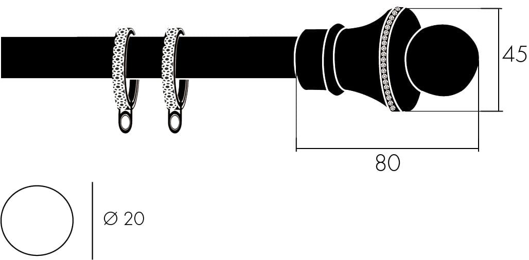 Железный карниз Frandoli Rhinestone Iron ARCH-00117847 - Вид №2