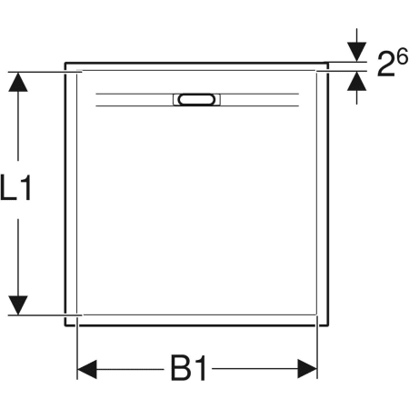 550.291.00.2 Квадратный душевой поддон Geberit Sestra Geberit  - Вид №2