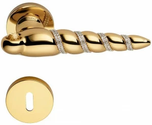 LINEA CALI' Ручка из хромированной латуни с кристаллами swarovski® на розе с замком Shell mesh