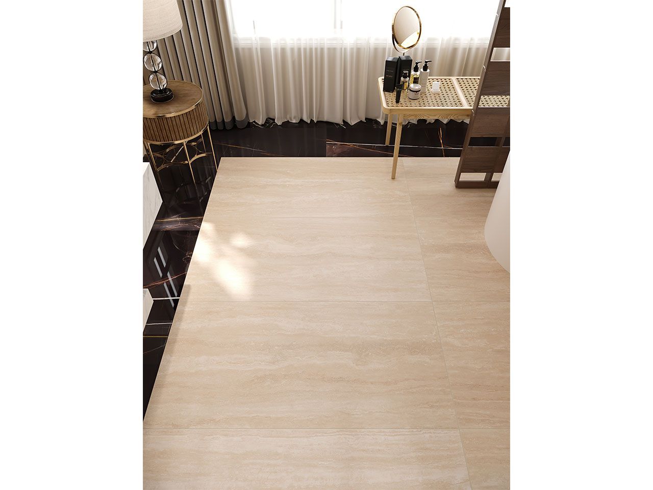 Пол из керамогранита с мраморным эффектом Kaleseramik ванная комната ARCH-00058125 - Вид №3