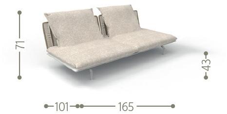 Talenti Садовый диван из ткани с шезлонгом Cruise alu sun-id-1512485 - Вид №15