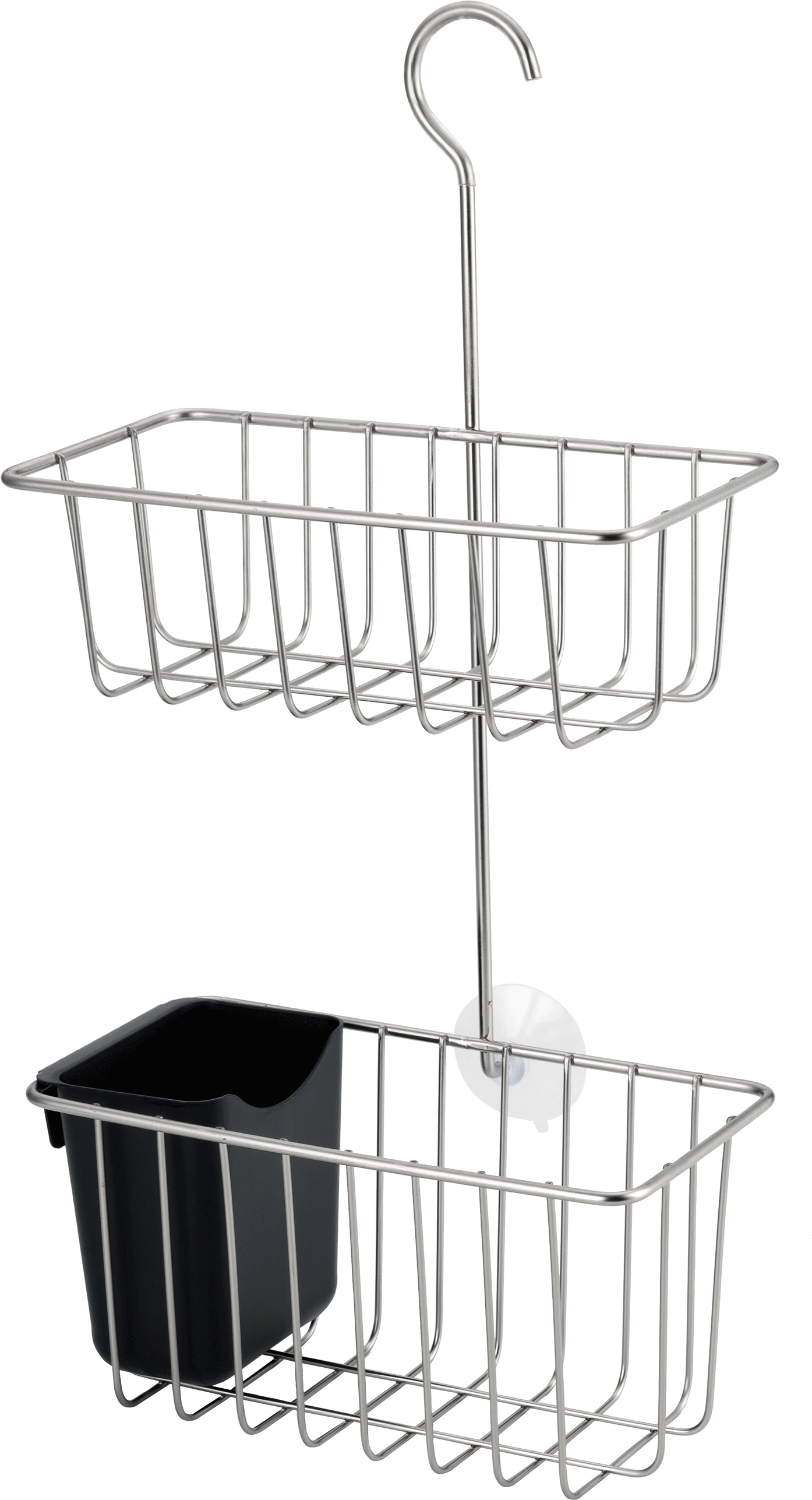 82667502 Полка для ванной прямоугольная подвесная двухъярусная цвет хром Remix STLM-0033375 SENSEA