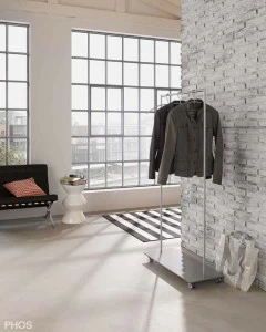 GW1 Гардеробная тележка Twin Pur с платяной штангой, основание: серое. PHOS