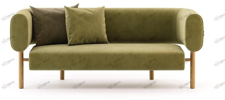 Domkapa 3-х местный бархатный диван sun-id-1410955